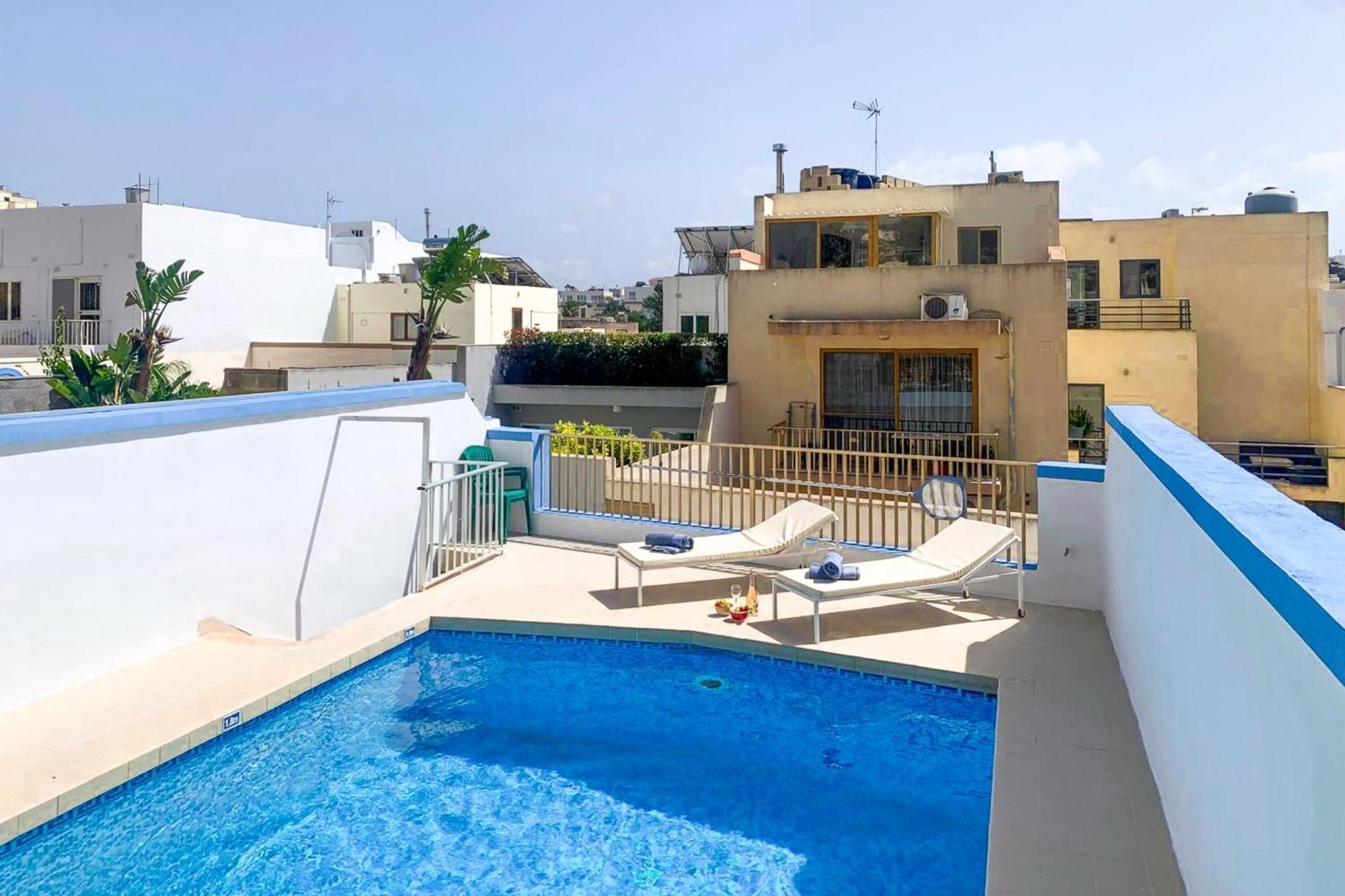 Pool & Sea Merill Apartments Mellieha Luaran gambar